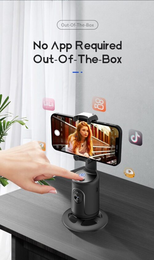 Palo de selfie operado por Inteligencia artificial. (AI face tracker) Seguimiento automático de rostro, disparo automático, rotación de 360 grados. Gimbal - Image 5