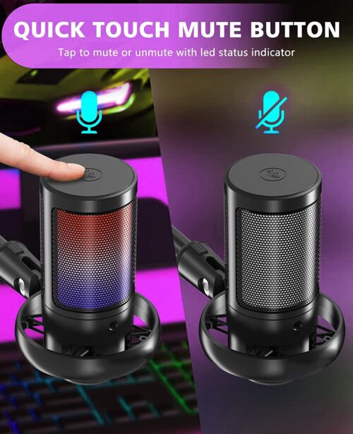 Micrófono de condensador profesional para estudio, dispositivo USB para grabación de PC, ordenador, Streaming, juegos, Karaoke, cantar, A6V, A8 - Image 4