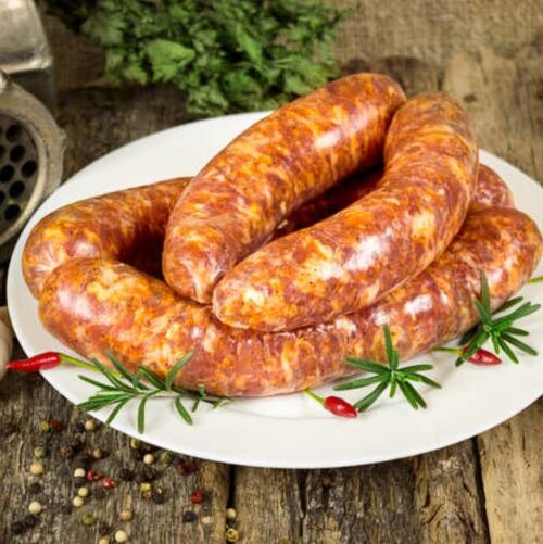 Paquete de chorizos crudos