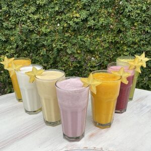 Jugo natural en leche de curuba