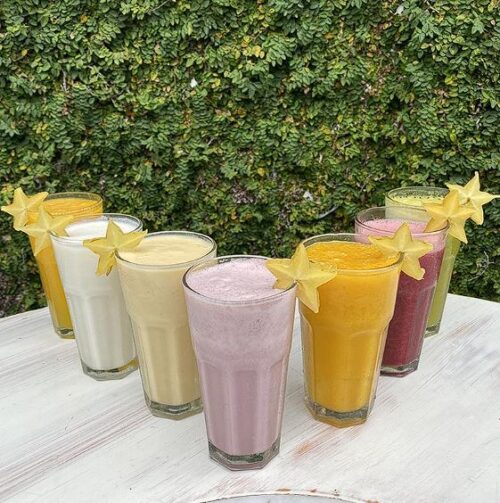 Jugo natural en leche de mango