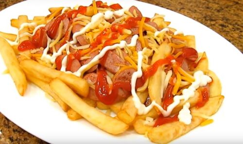 Salchipapa especial